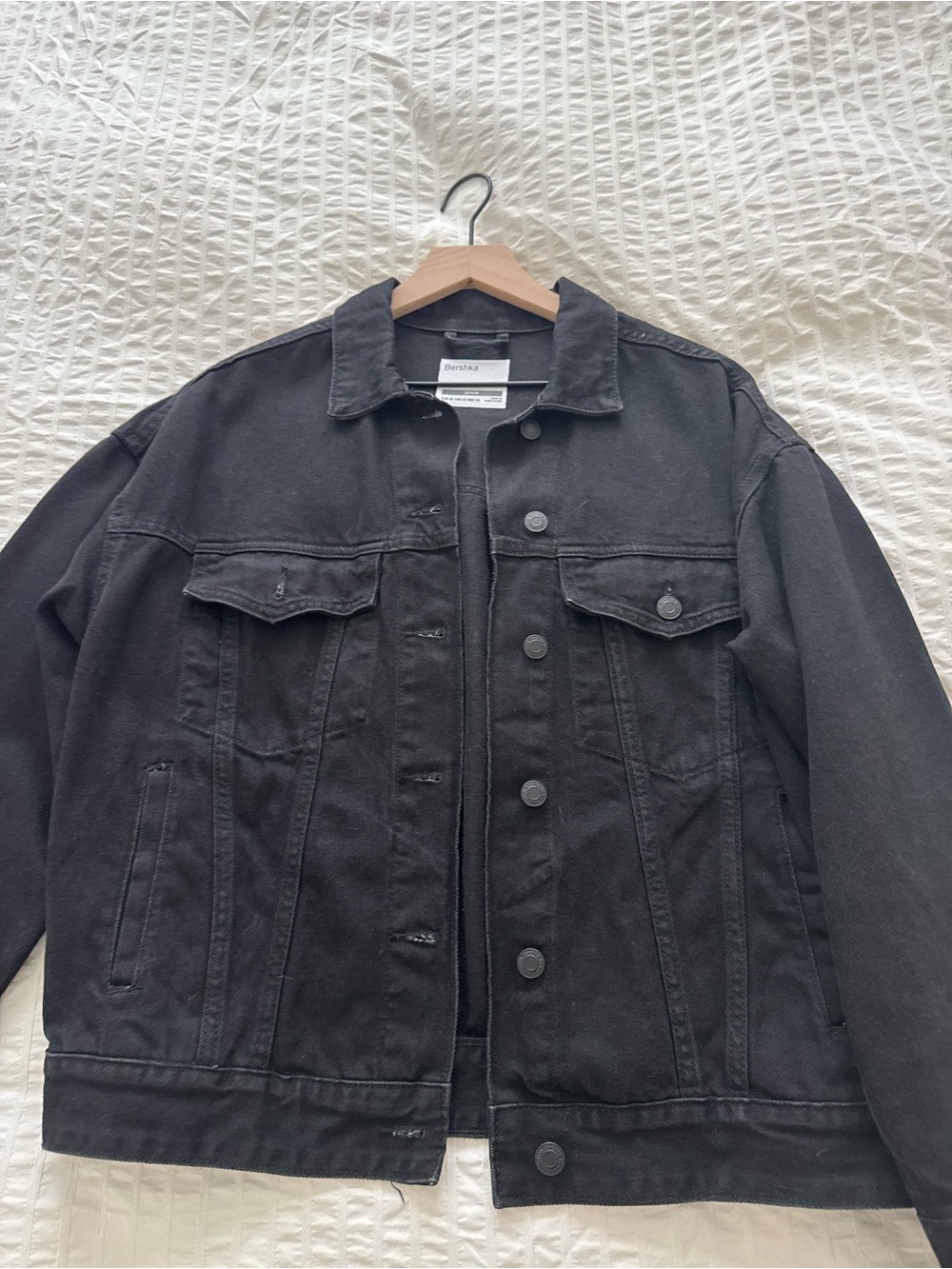 Bershka Black Denim Jacket XS